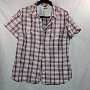 Plaid Short Sleeve Women's Top